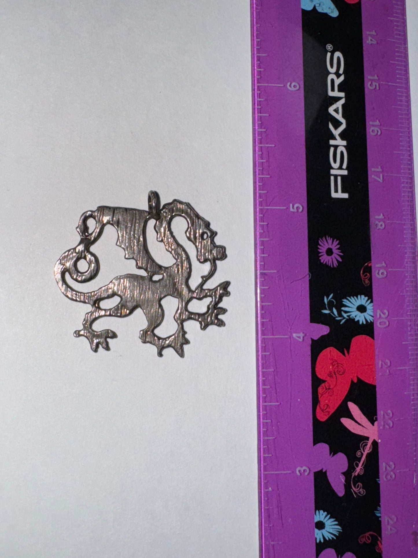 Sterling Silver Asian Dragon Pendant