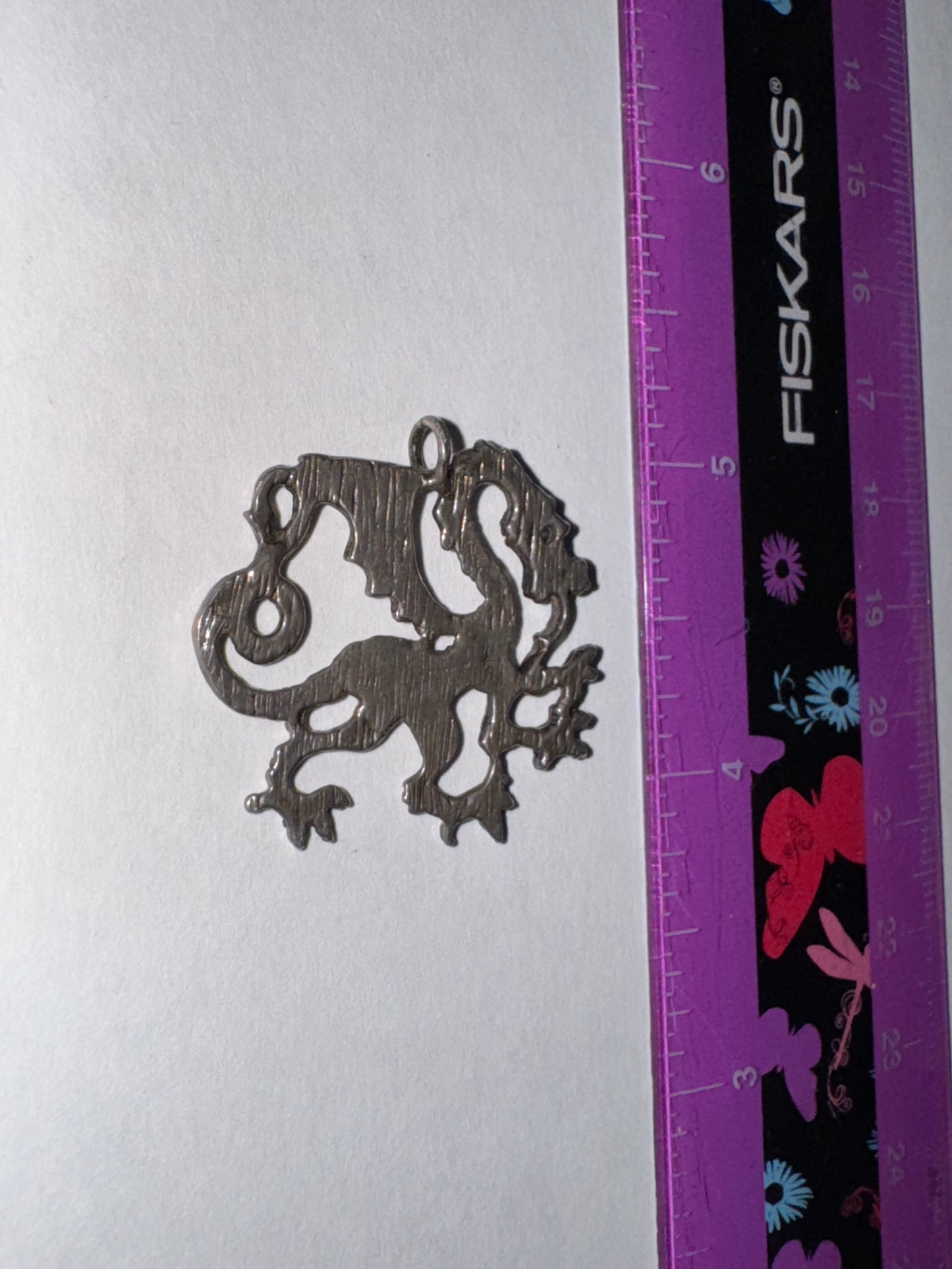 Sterling Silver Asian Dragon Pendant