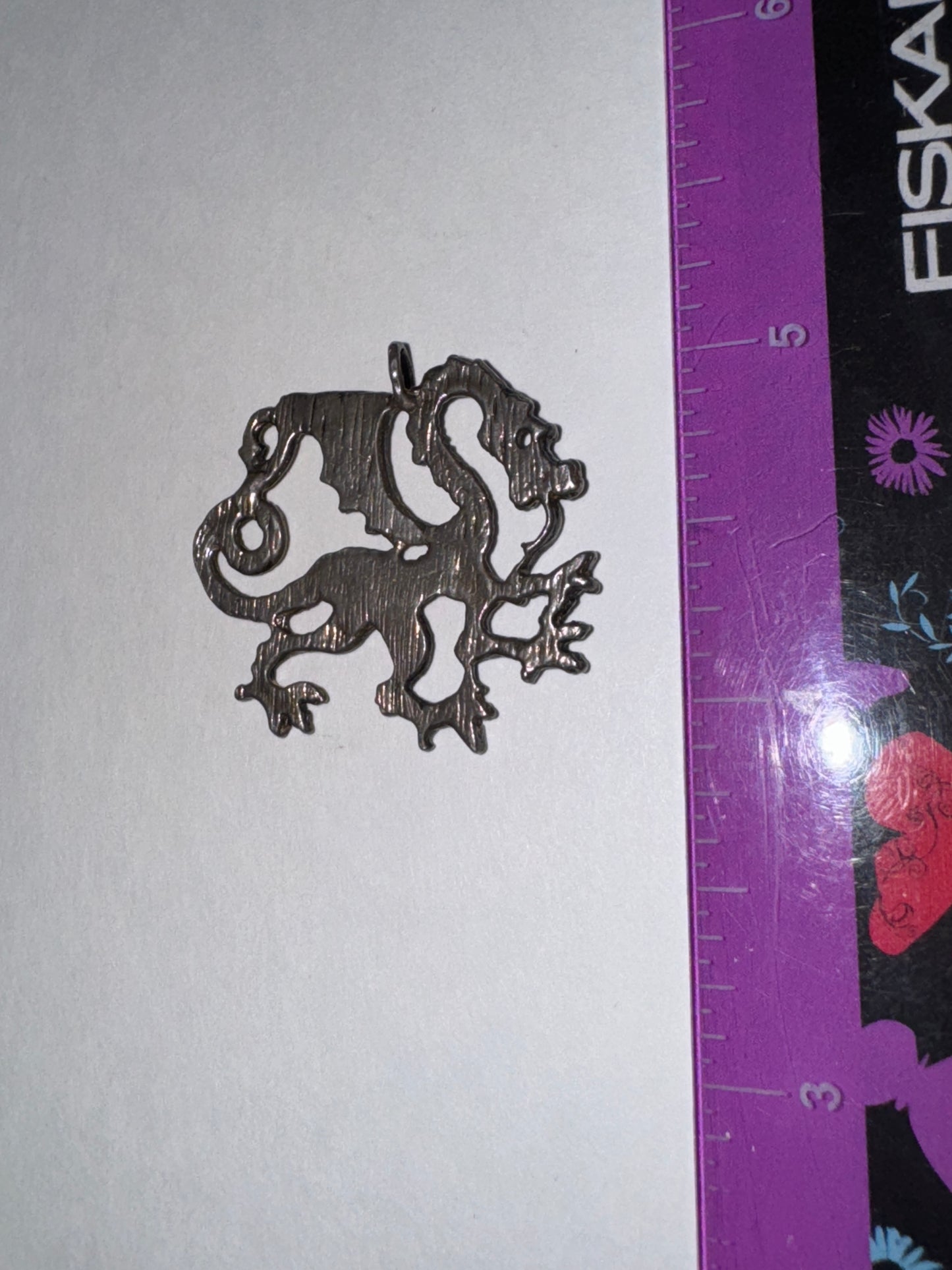 Sterling Silver Asian Dragon Pendant