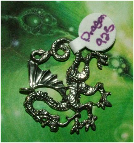 Sterling Silver Asian Dragon Pendant