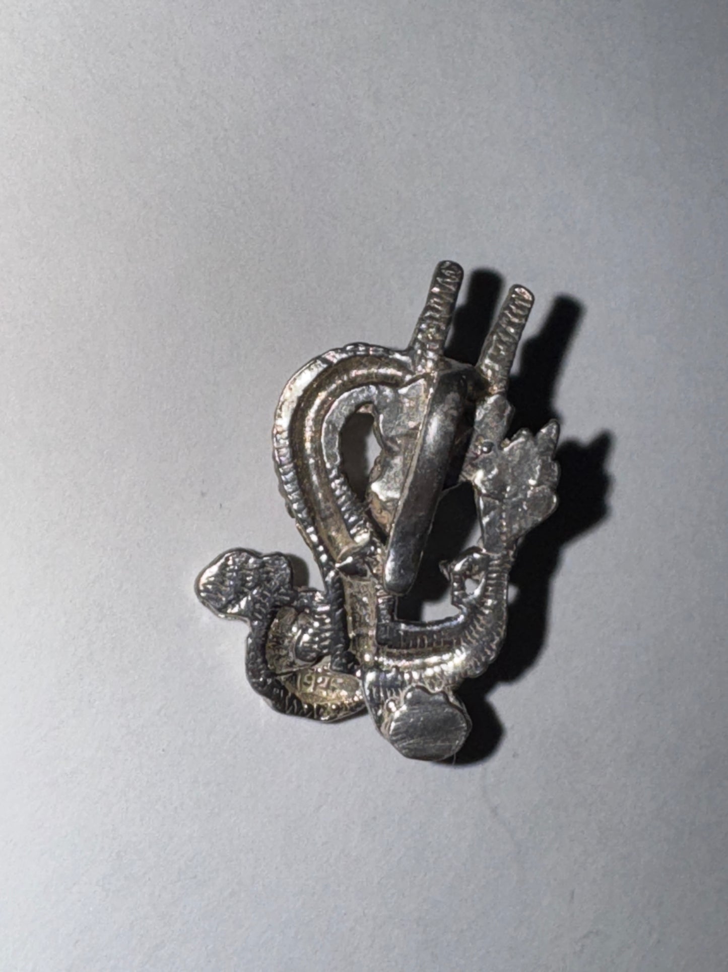 Sterling Silver Asian Dragon Pendant