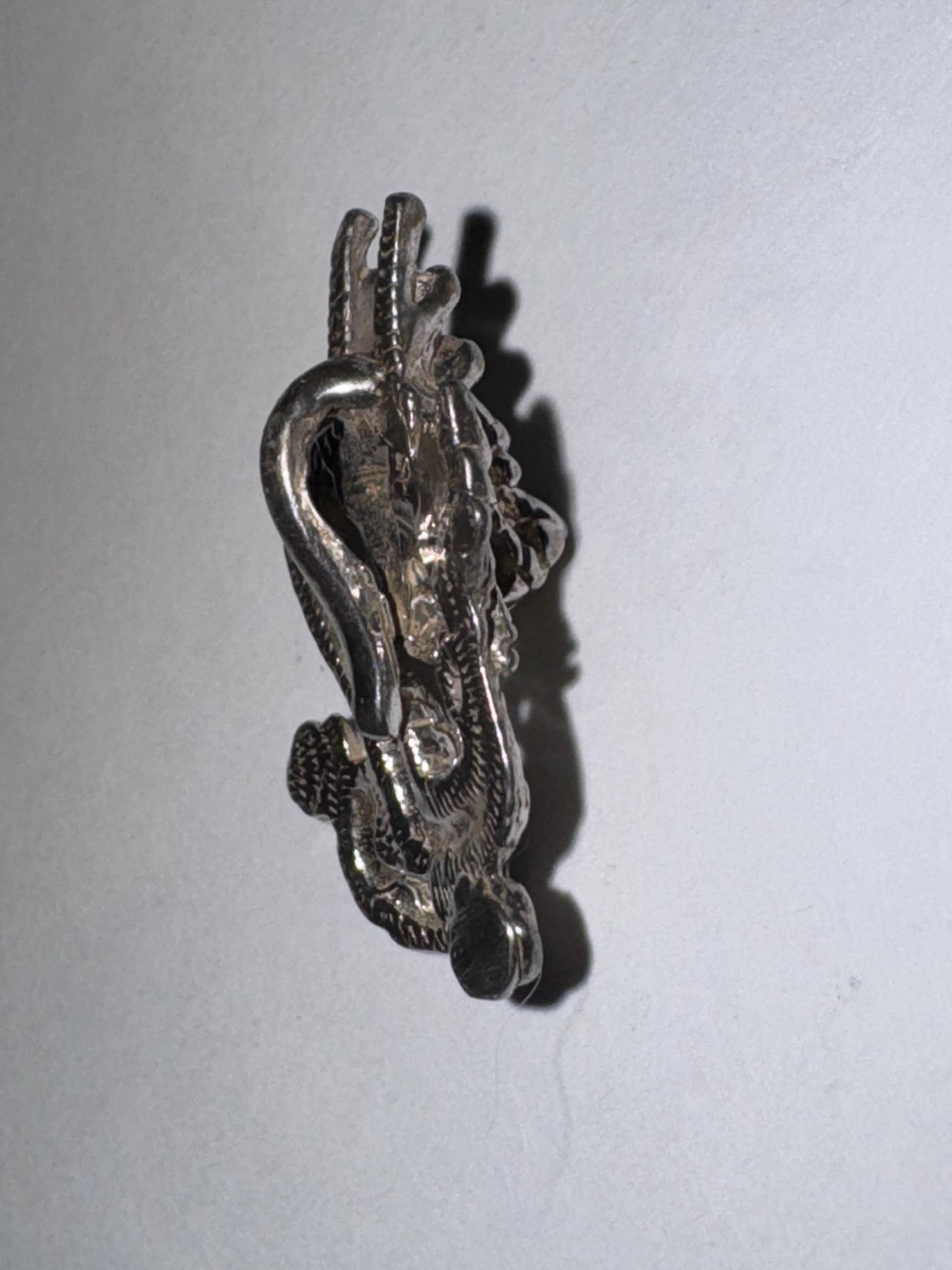 Sterling Silver Asian Dragon Pendant