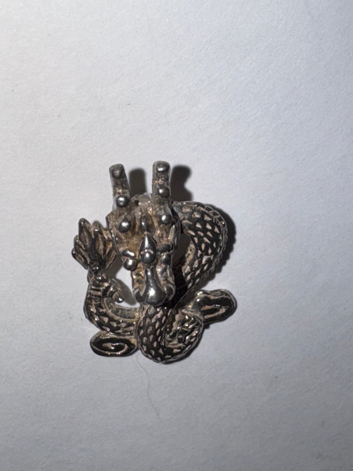 Sterling Silver Asian Dragon Pendant