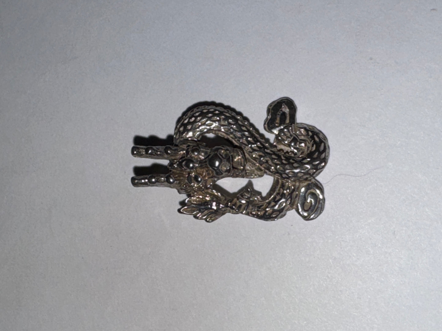 Sterling Silver Asian Dragon Pendant