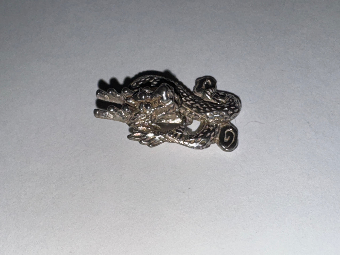 Sterling Silver Asian Dragon Pendant