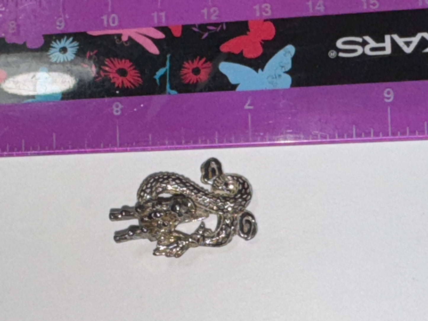 Sterling Silver Asian Dragon Pendant