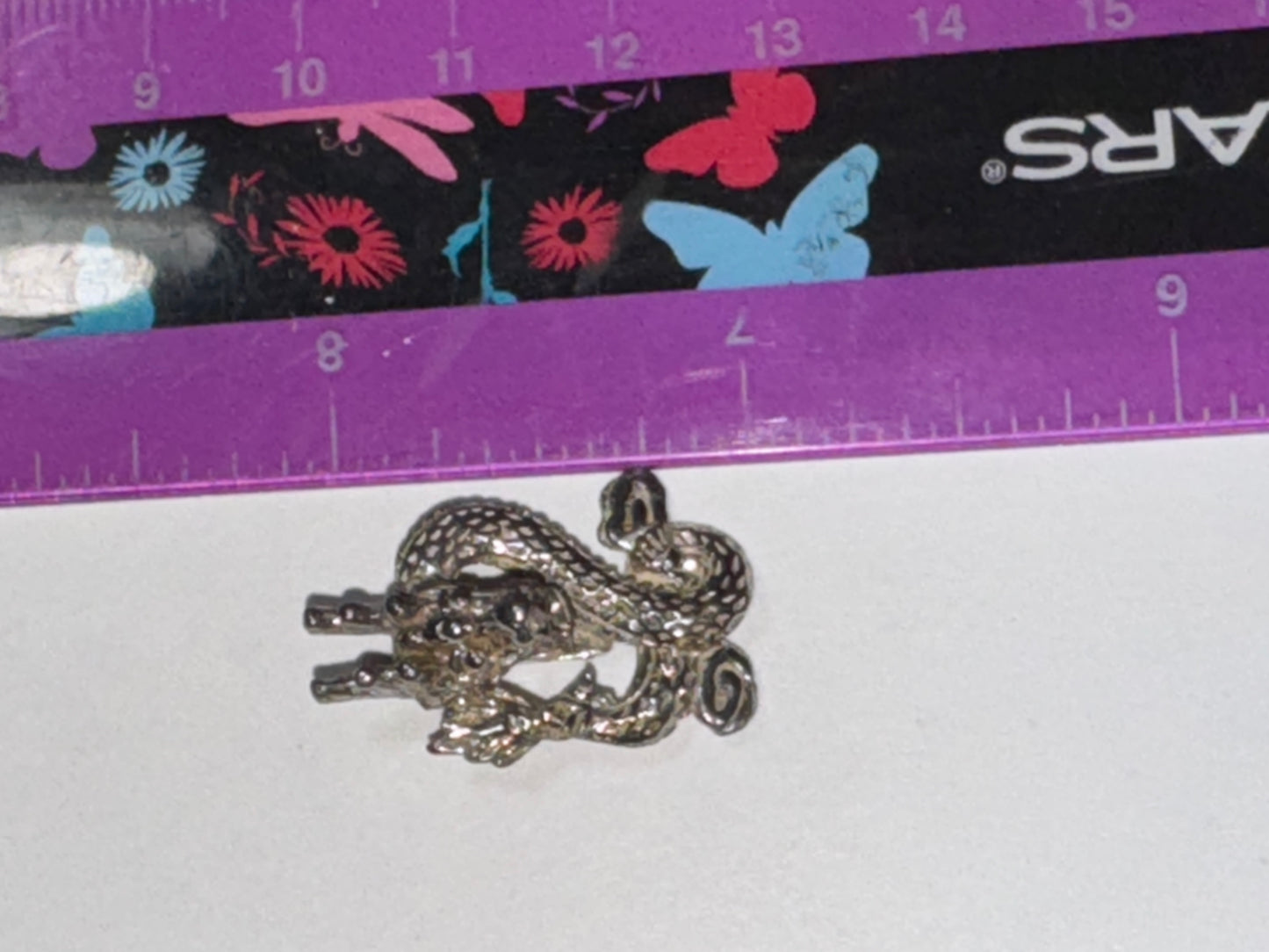 Sterling Silver Asian Dragon Pendant