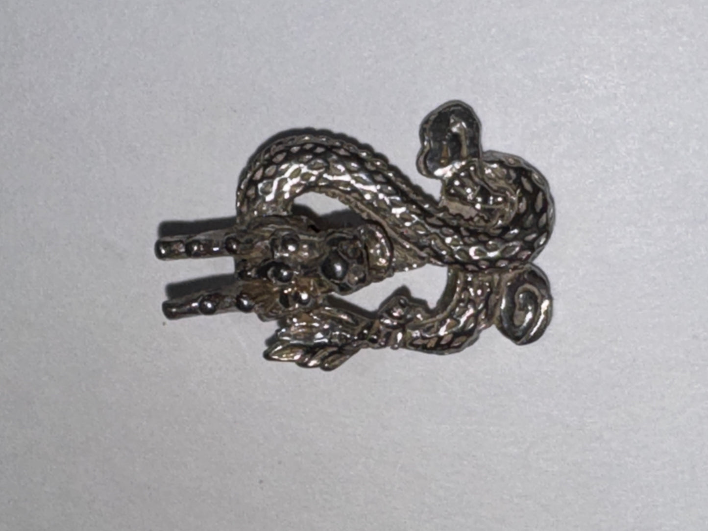 Sterling Silver Asian Dragon Pendant