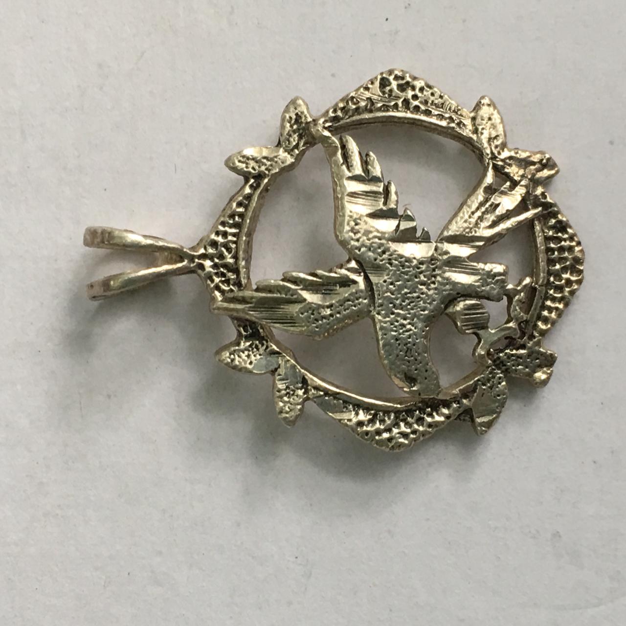 Sterling Silver Eagle Pendant, encircled