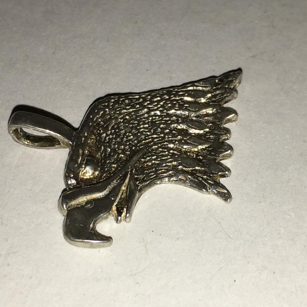 Sterling Silver Eagle Head Pendant