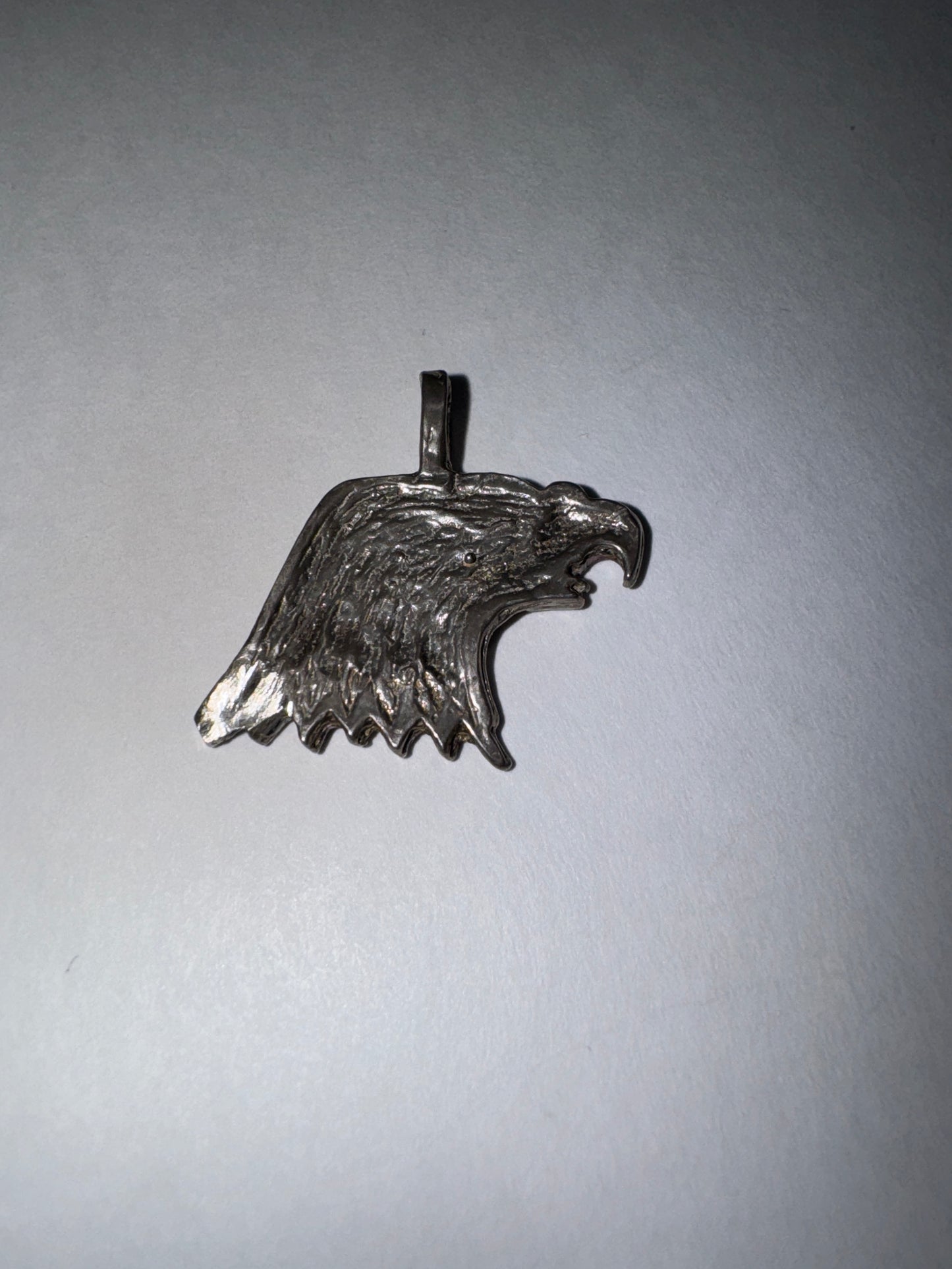 Unfinished Sterling Silver Eagle Head Pendant