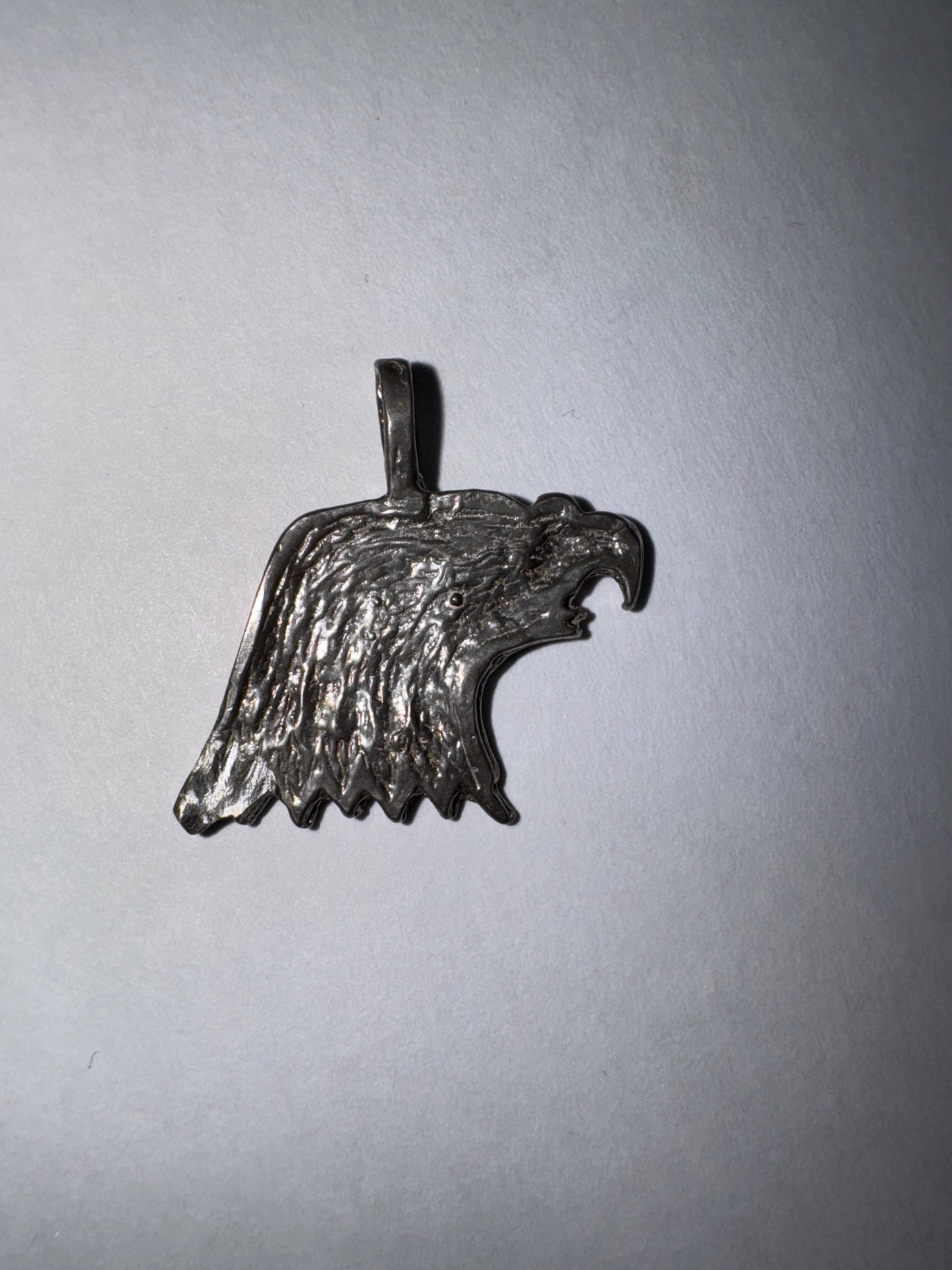 Unfinished Sterling Silver Eagle Head Pendant
