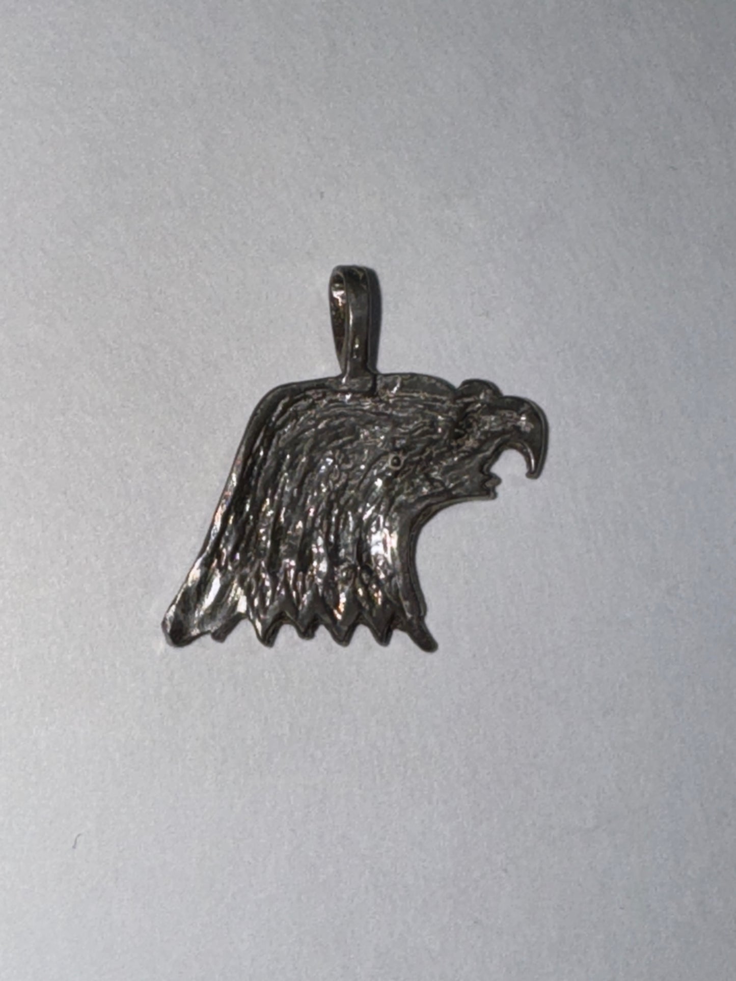 Unfinished Sterling Silver Eagle Head Pendant