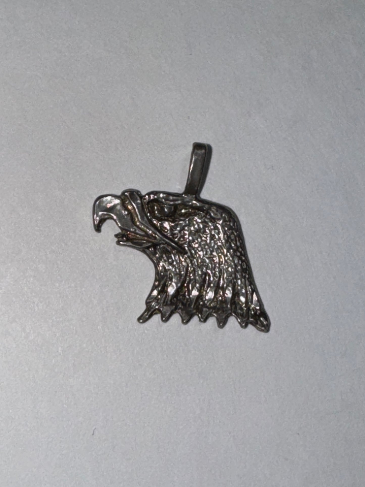 Unfinished Sterling Silver Eagle Head Pendant
