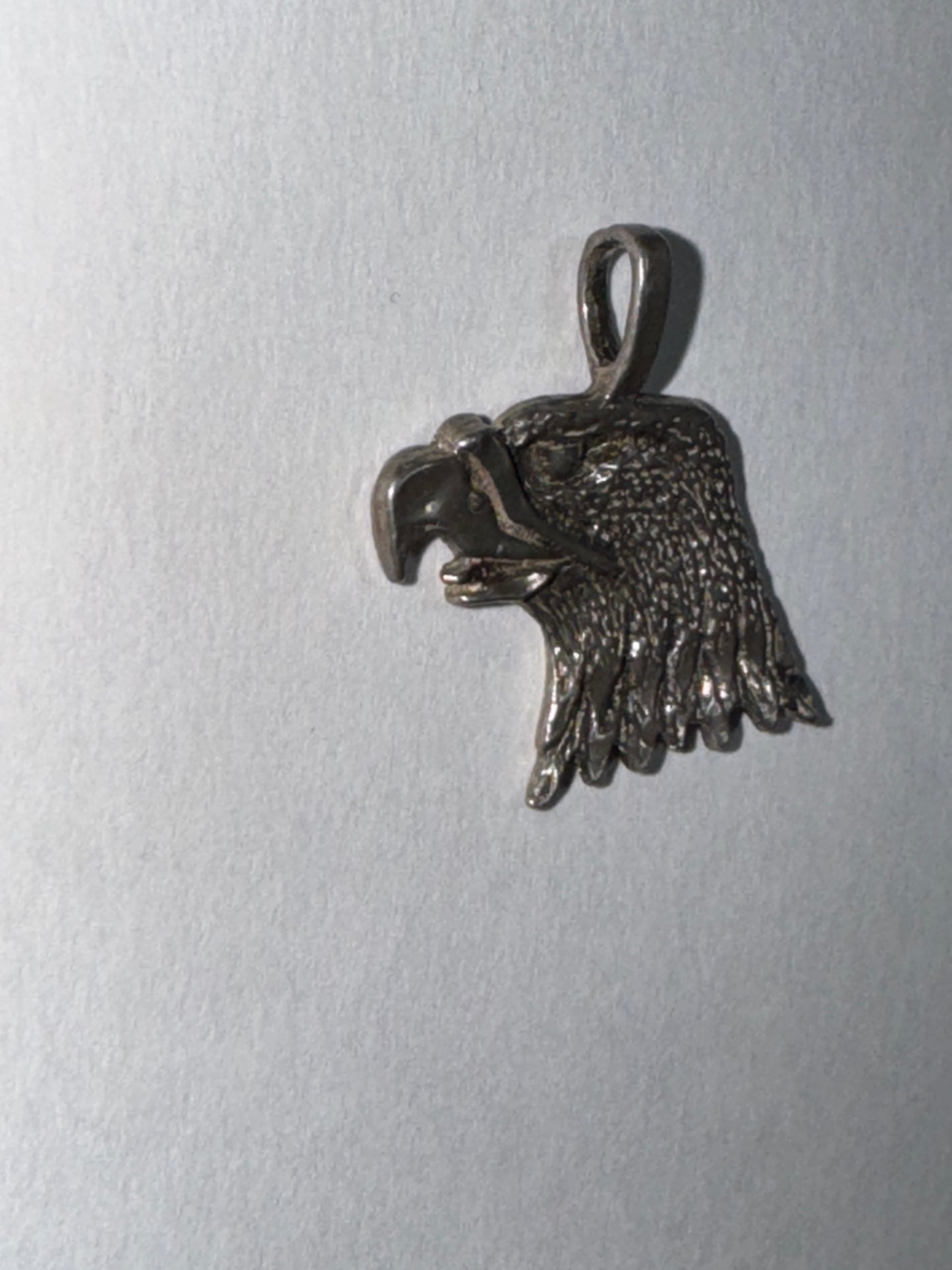 Unfinished Sterling Silver Eagle Head Pendant