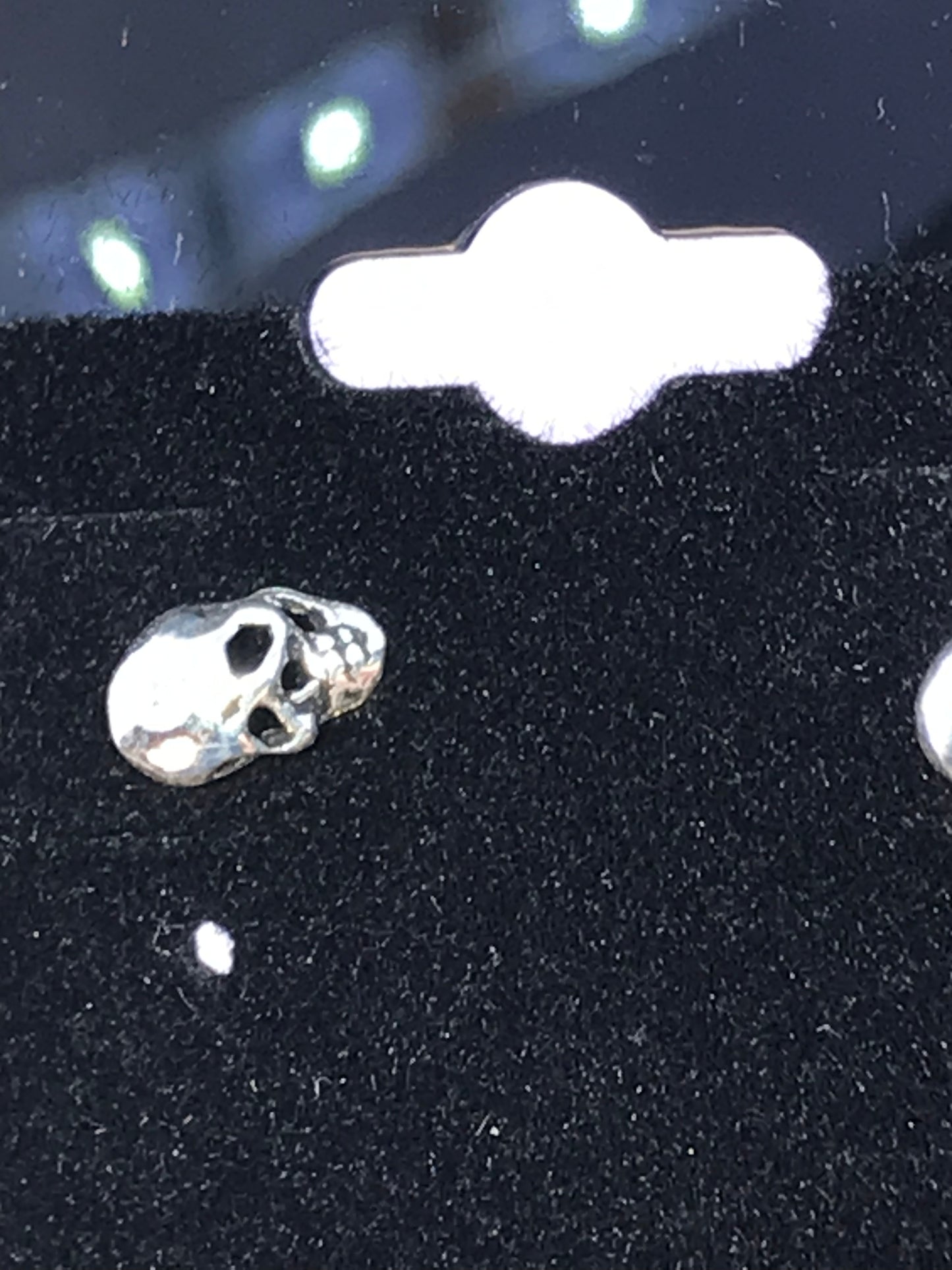 Tiny Sterling Silver Skull Post Earrings
