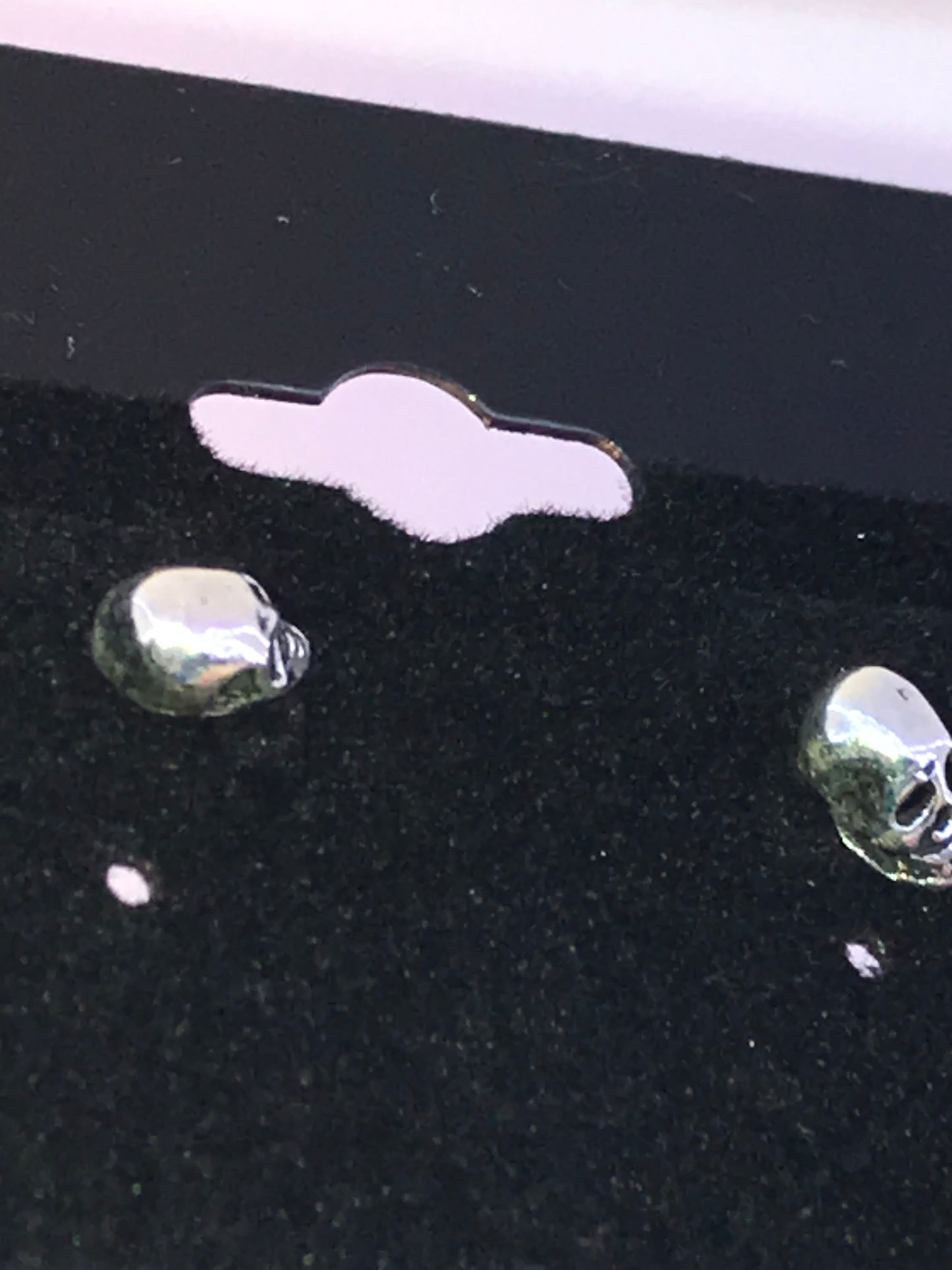 Tiny Sterling Silver Skull Post Earrings