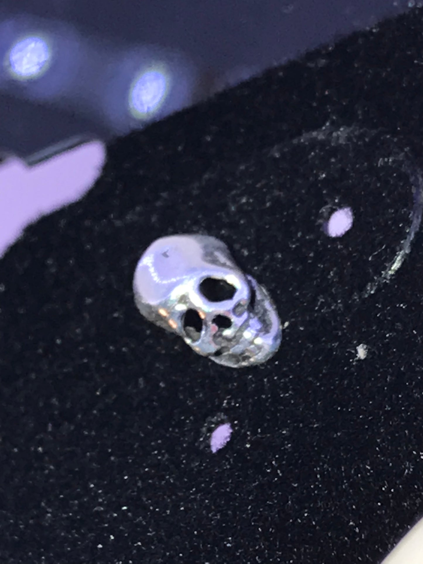 Tiny Sterling Silver Skull Post Earrings