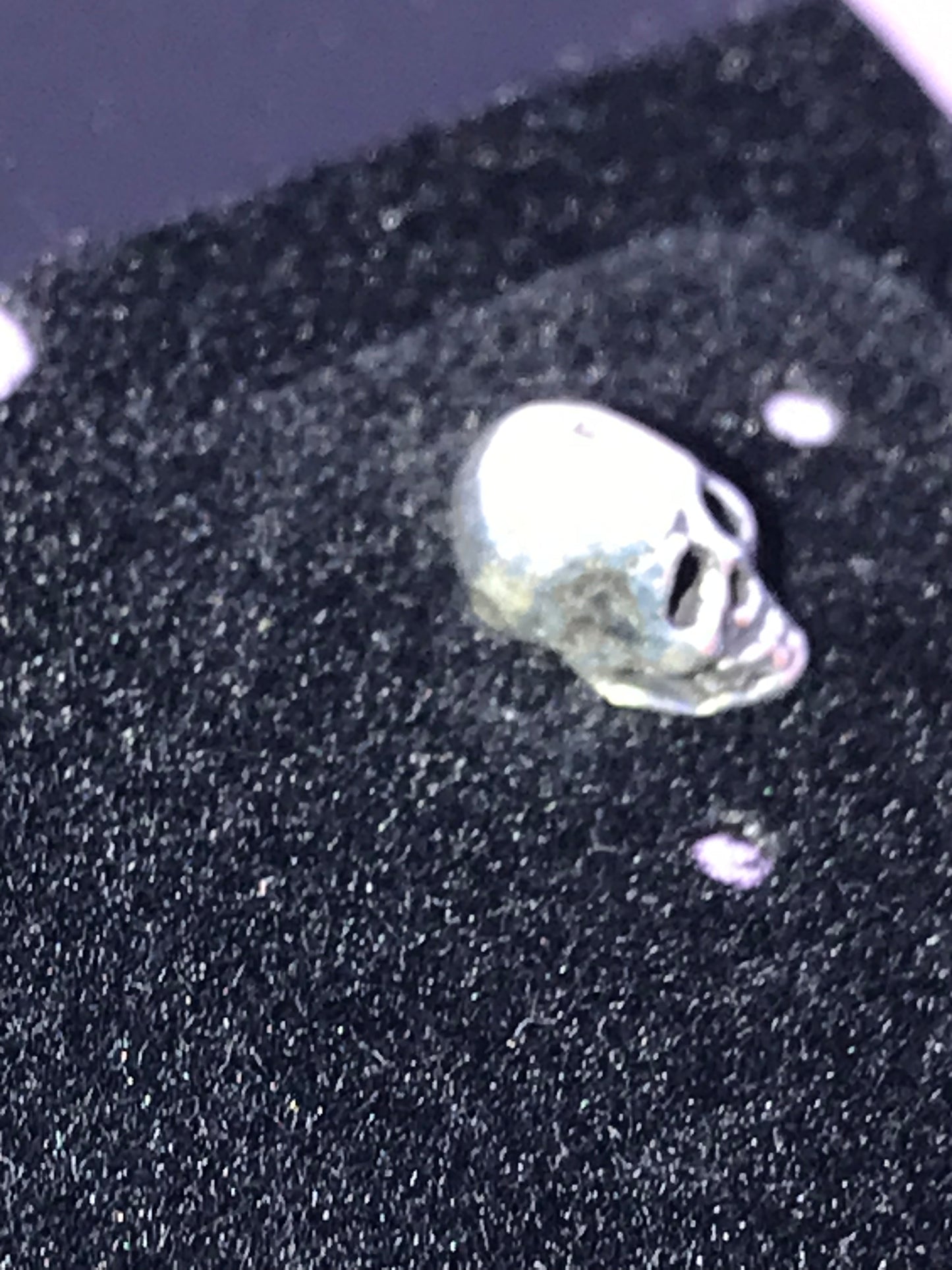 Tiny Sterling Silver Skull Post Earrings