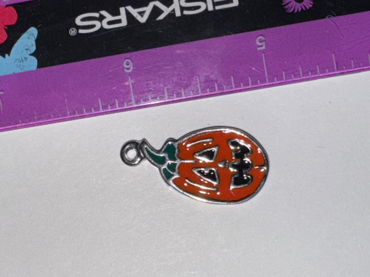 Enamel Jack-O-Lantern Pumpkin Pendant