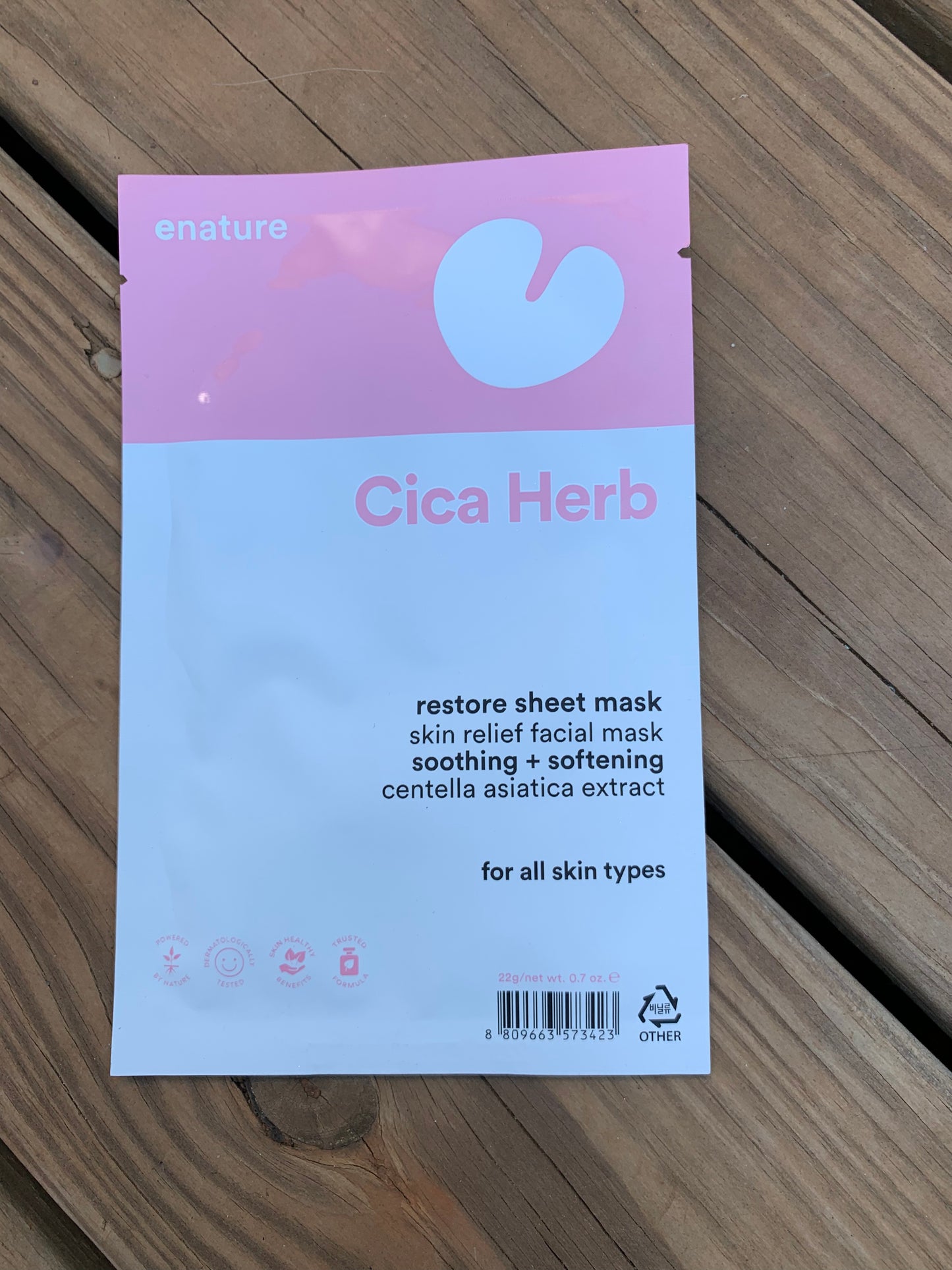 ENATURE Cica Herb Restore and Squeeze Green Watery Sheet Mask Duo