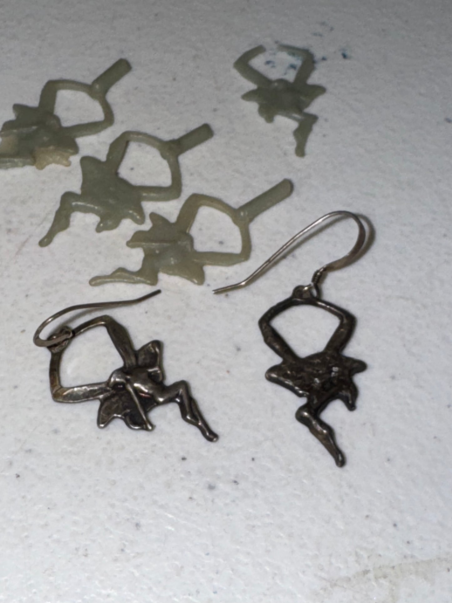 Sterling Silver Fairy Dangle Earrings