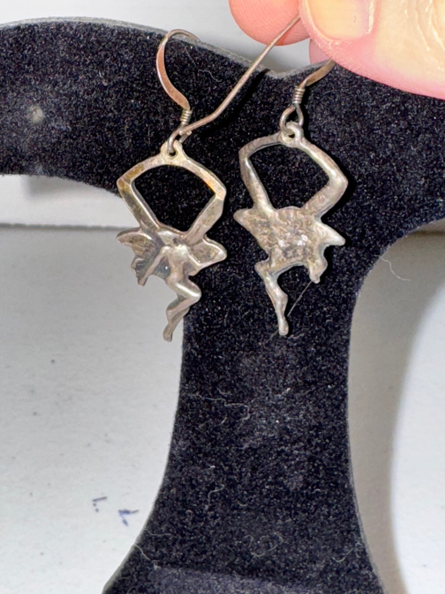 Sterling Silver Fairy Dangle Earrings