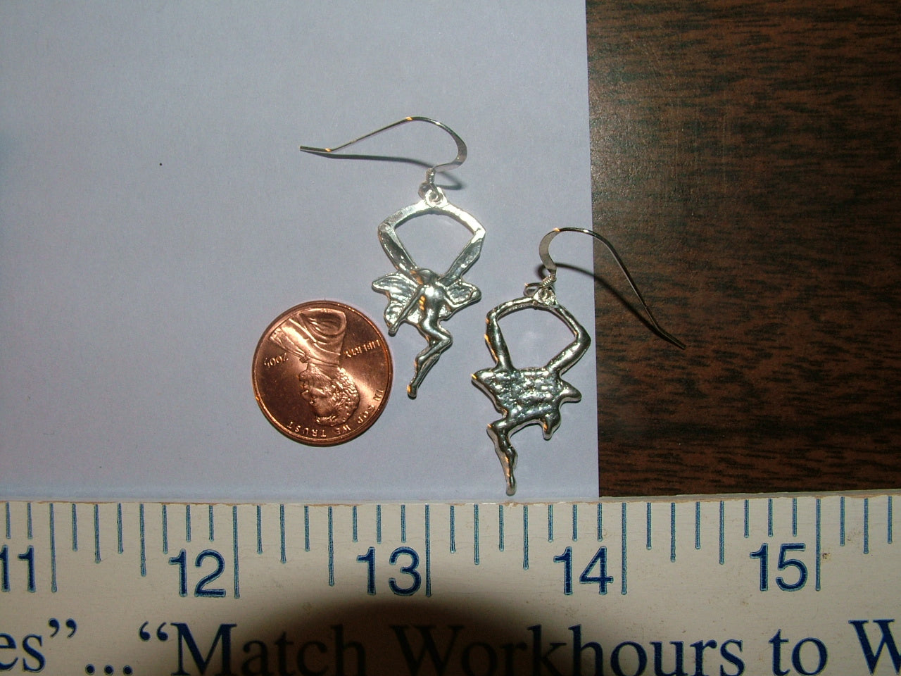 Sterling Silver Fairy Dangle Earrings