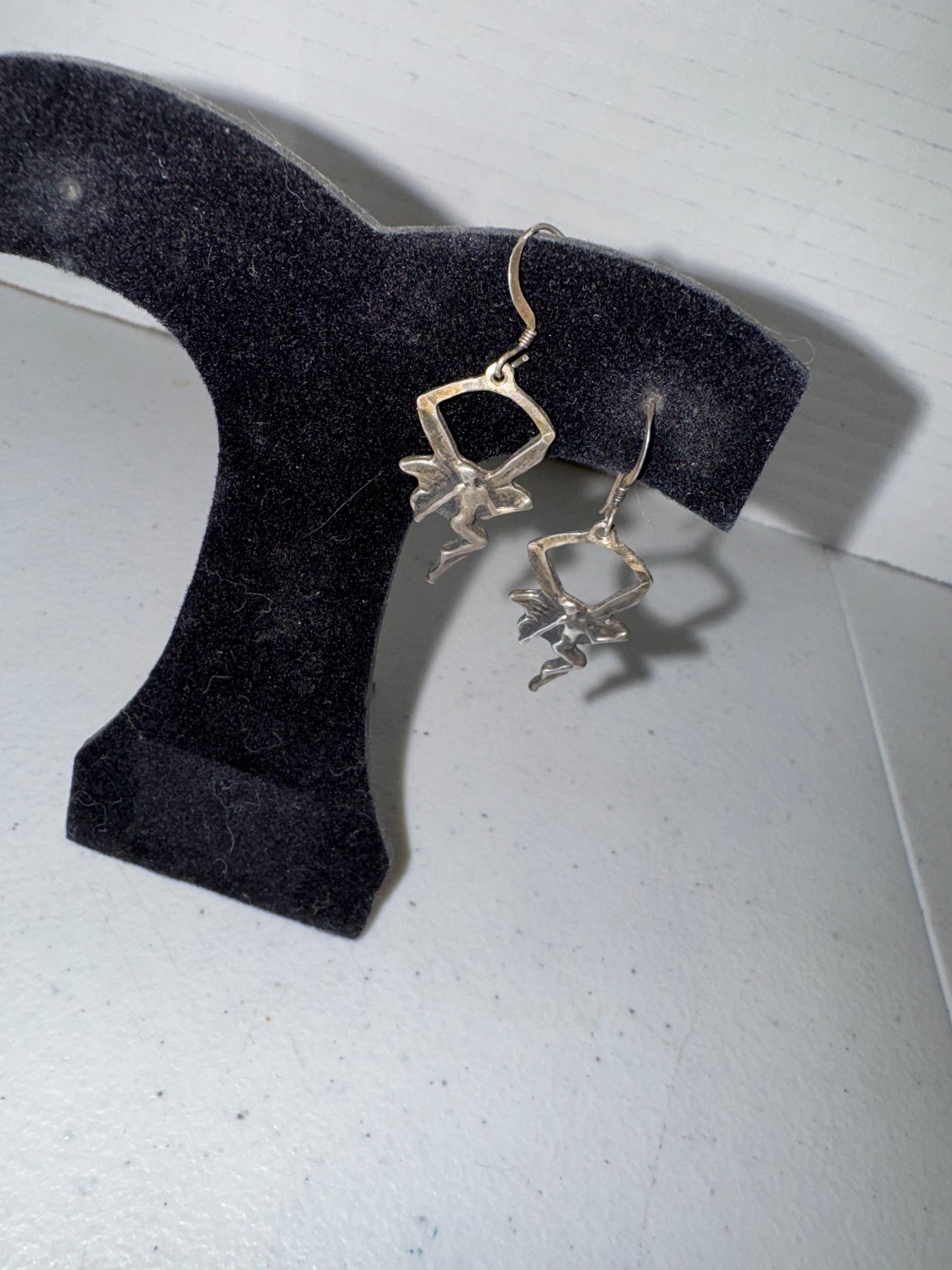 Sterling Silver Fairy Dangle Earrings