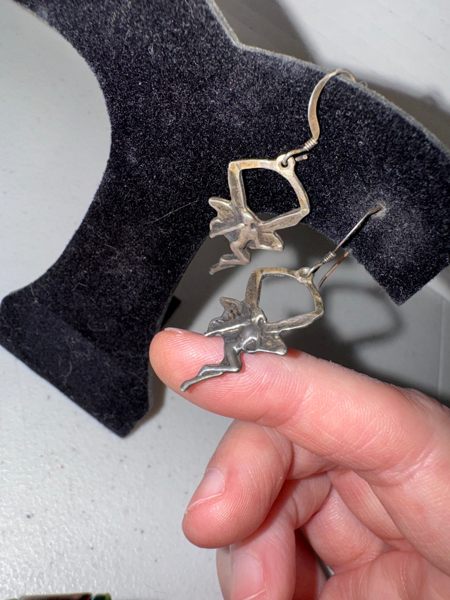 Sterling Silver Fairy Dangle Earrings