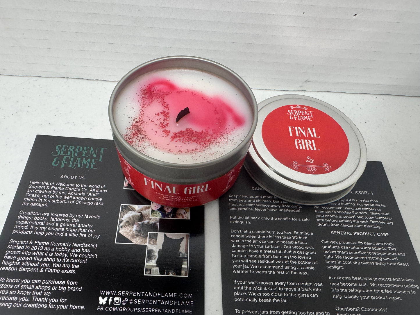 Final Girl Soy Candle by Serpent & Flame
