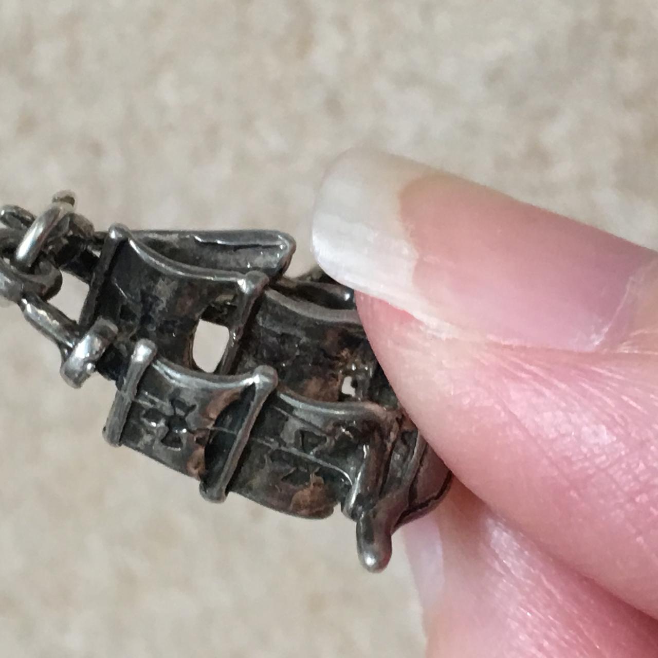 Sterling Silver French Ship Pendant