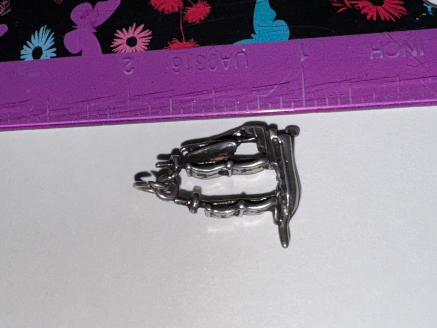 Sterling Silver French Ship Pendant
