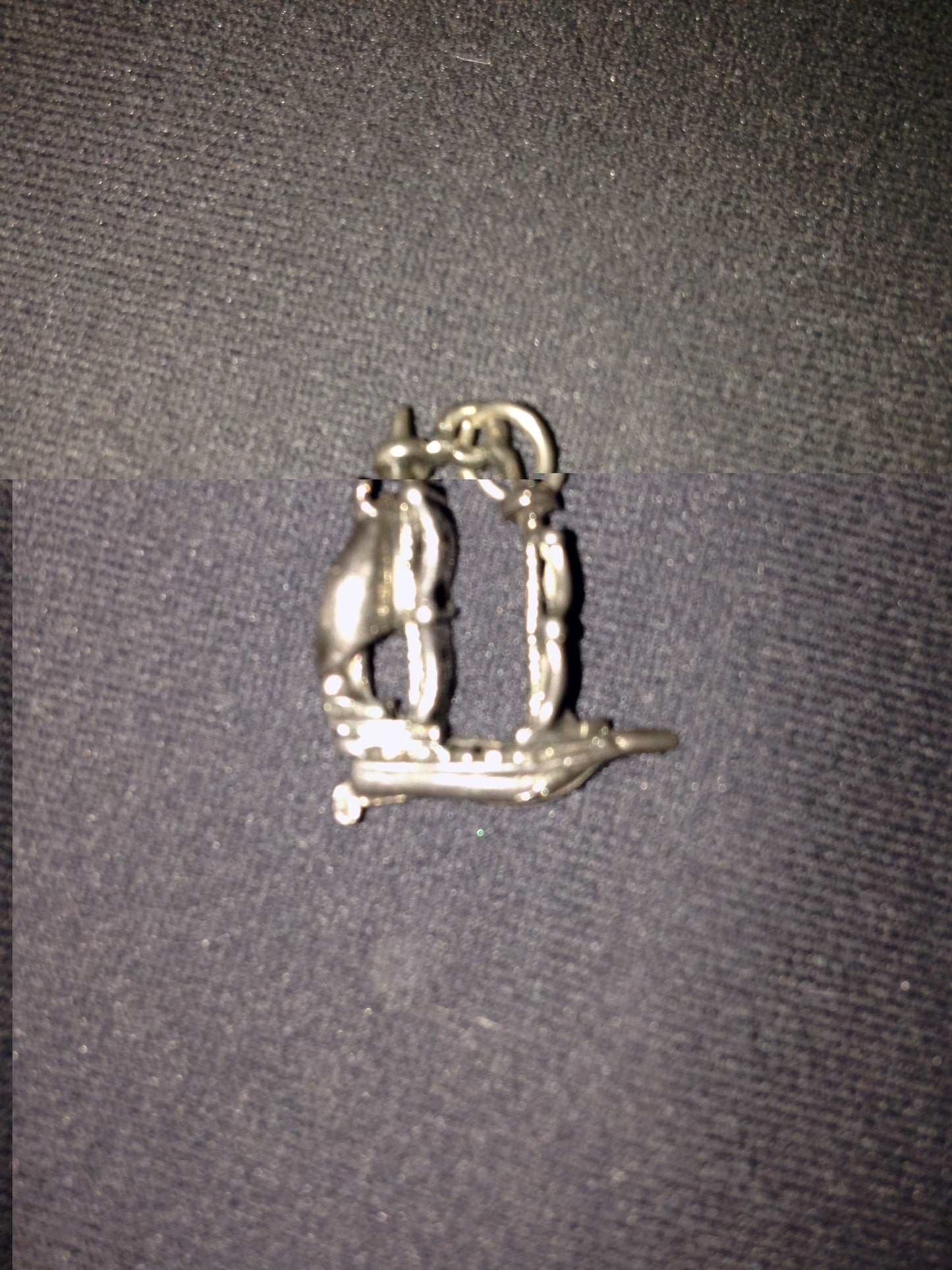 Sterling Silver French Ship Pendant