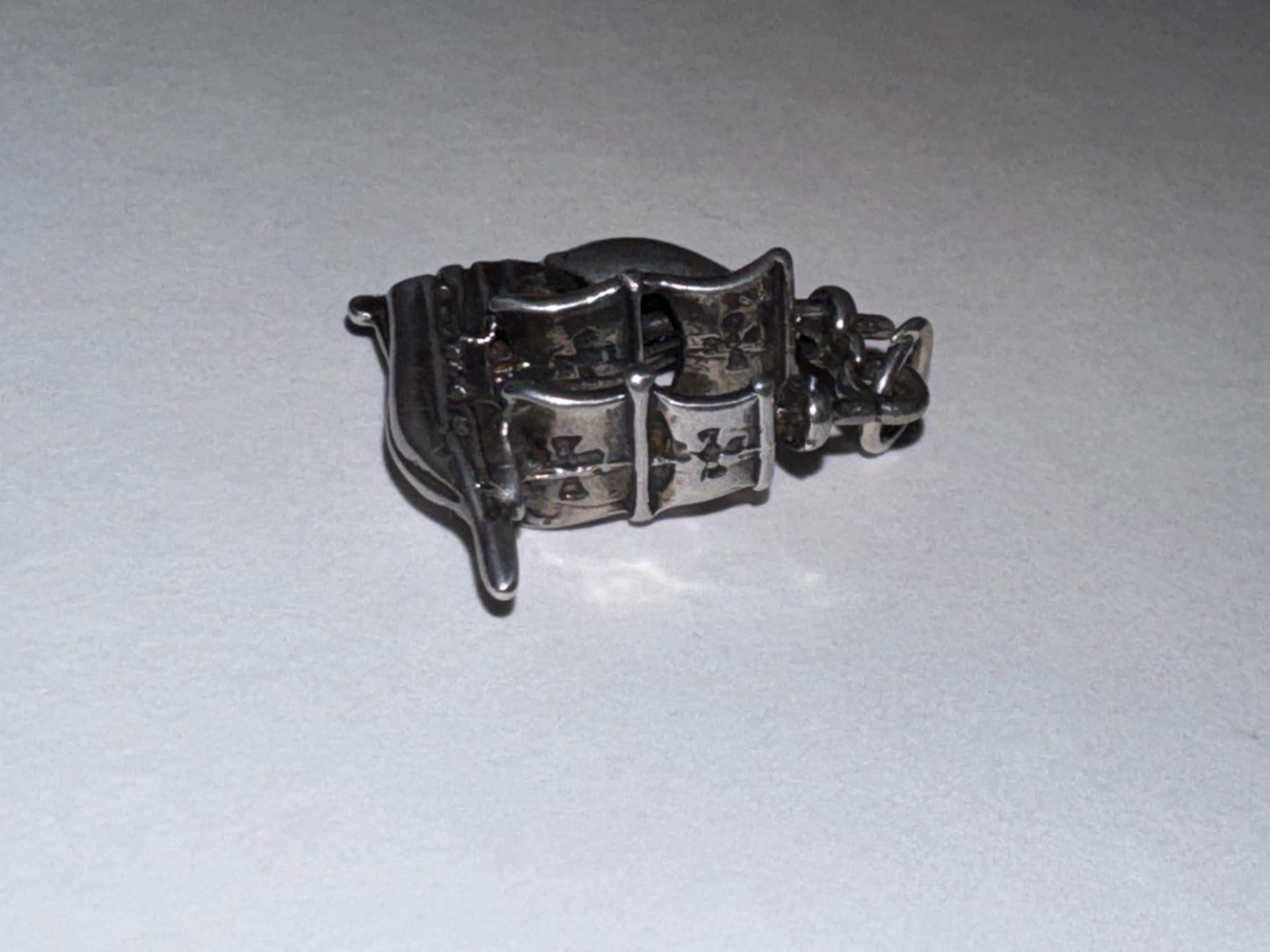 Sterling Silver French Ship Pendant
