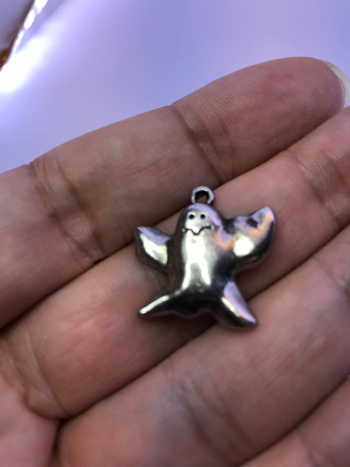 Pewter Halloween Ghost Charm