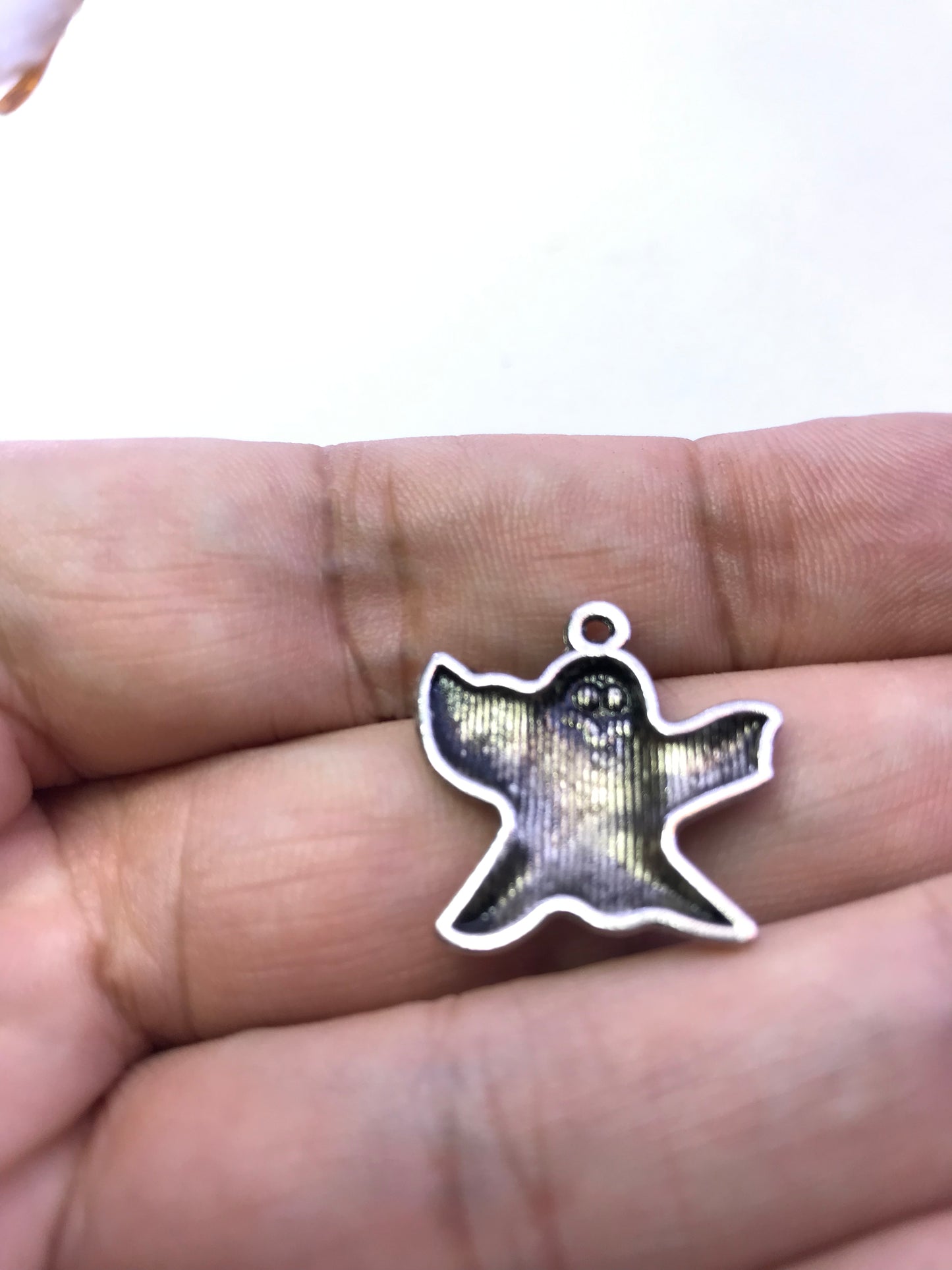 Pewter Halloween Ghost Charm