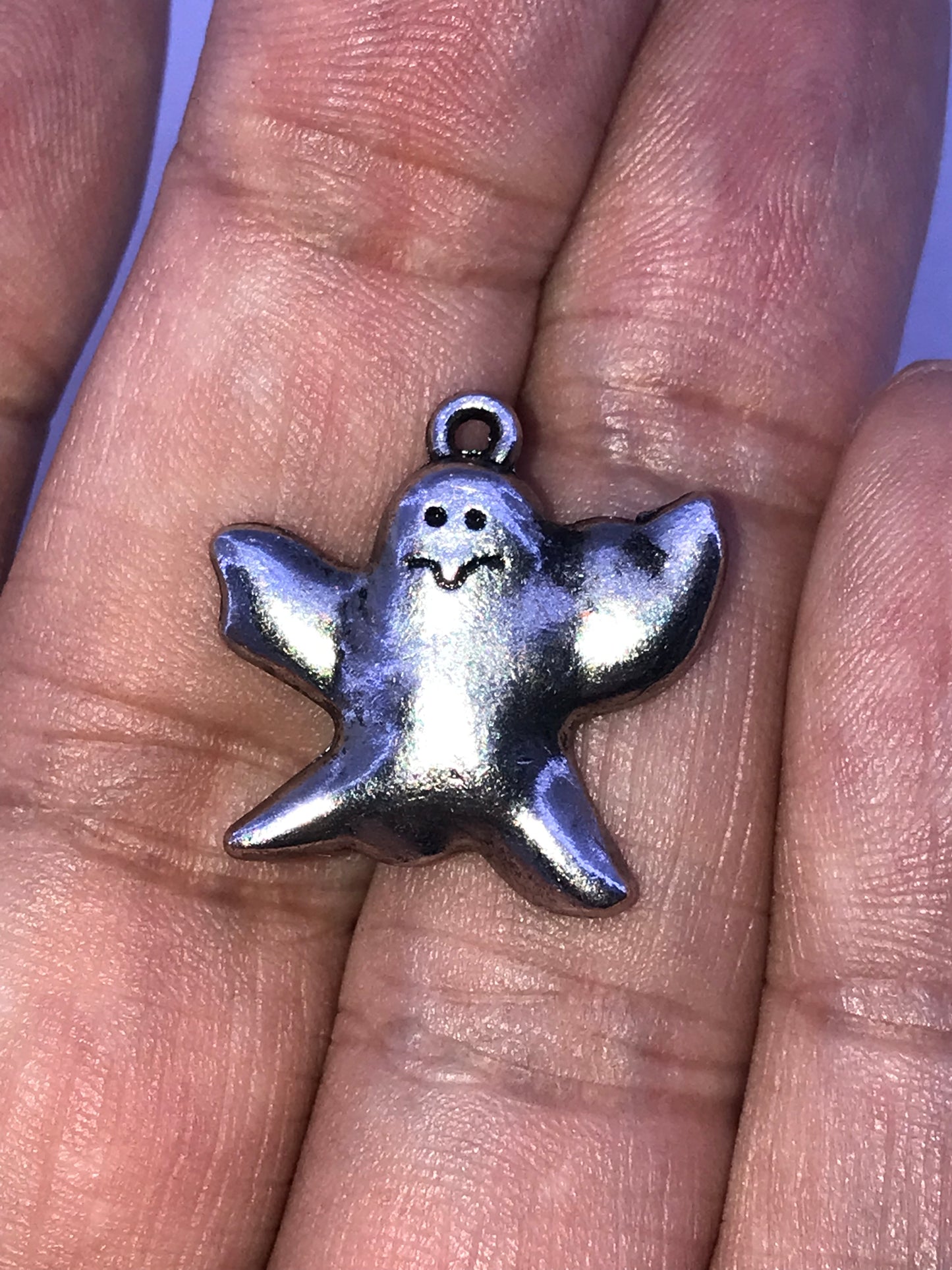 Pewter Halloween Ghost Charm