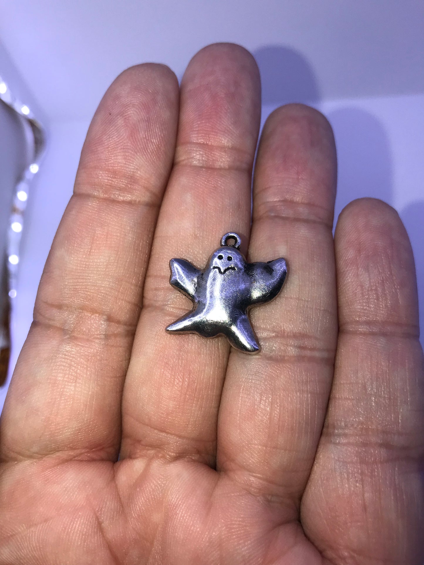 Pewter Halloween Ghost Charm