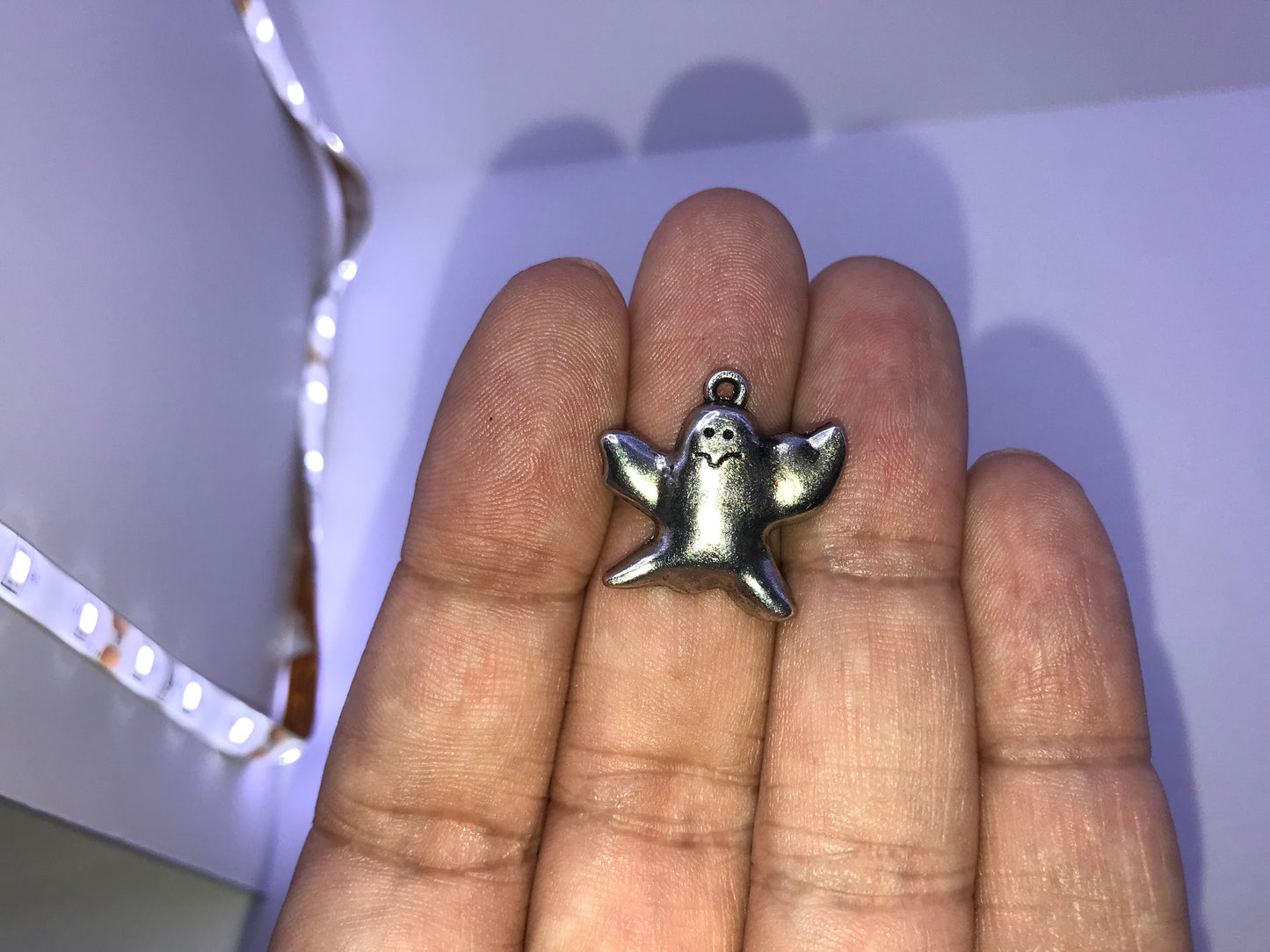 Pewter Halloween Ghost Charm