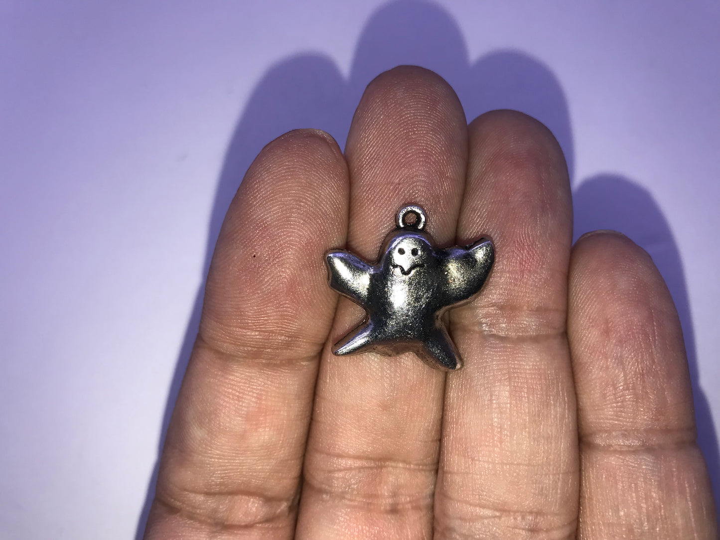 Pewter Halloween Ghost Charm