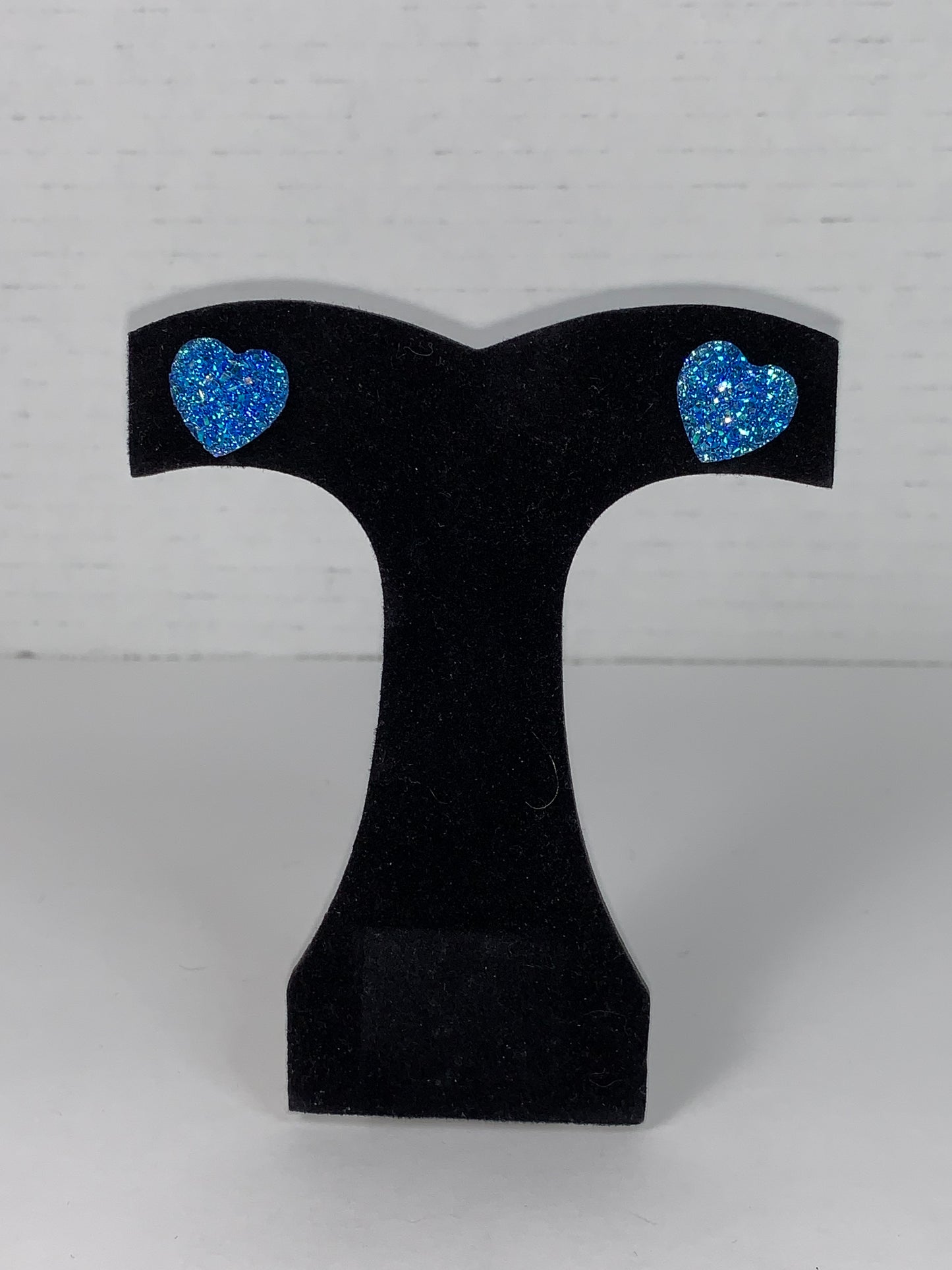 Glitter Heart Post Earrings