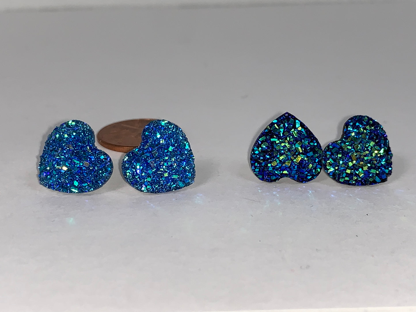 Glitter Heart Post Earrings