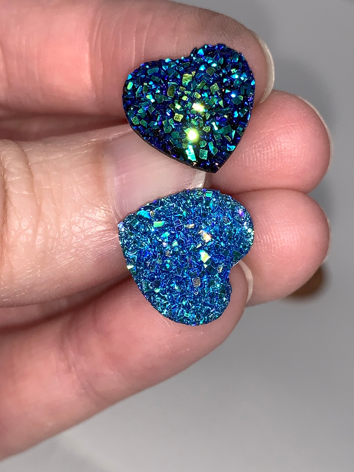 Glitter Heart Post Earrings