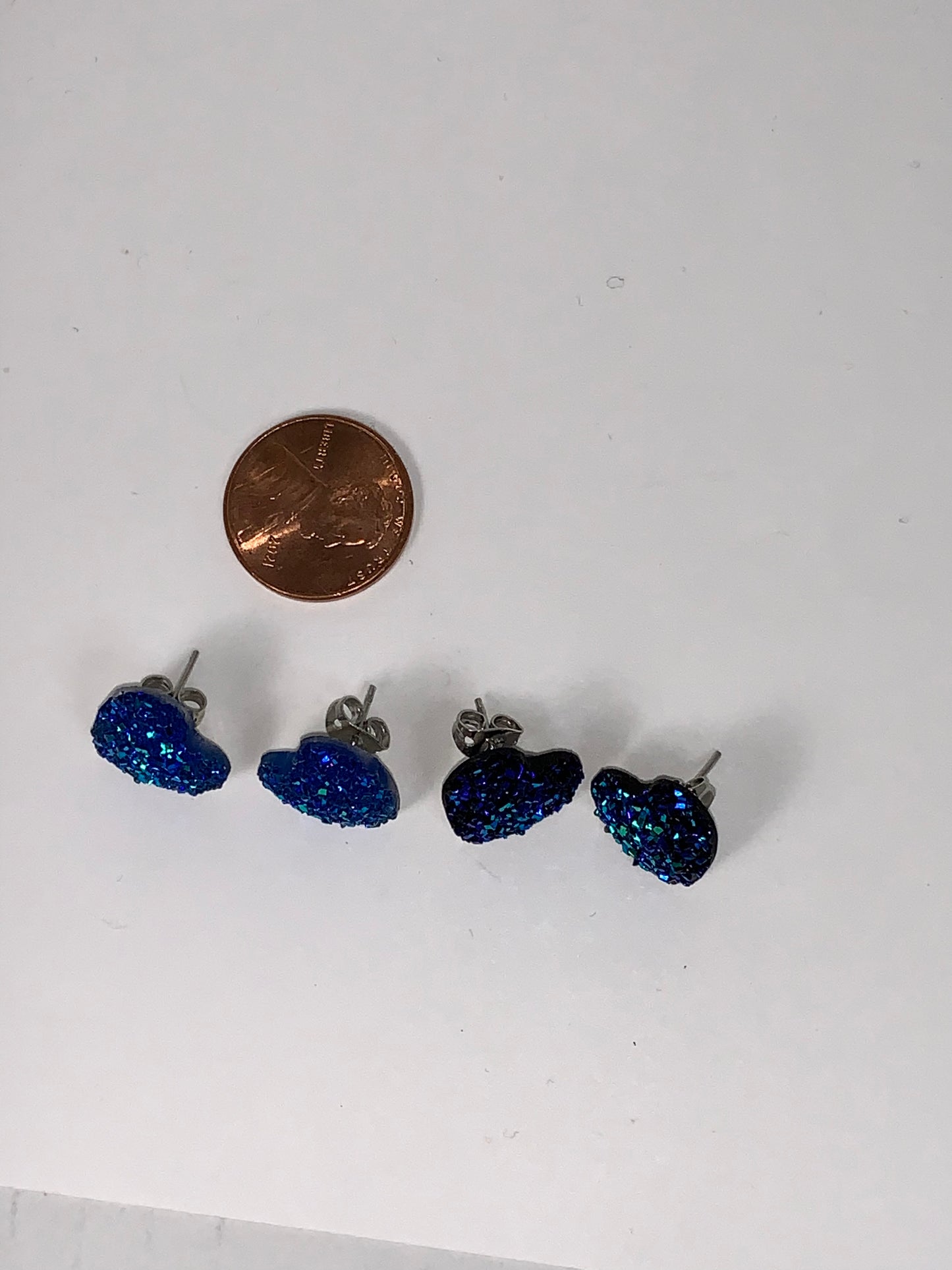 Glitter Heart Post Earrings
