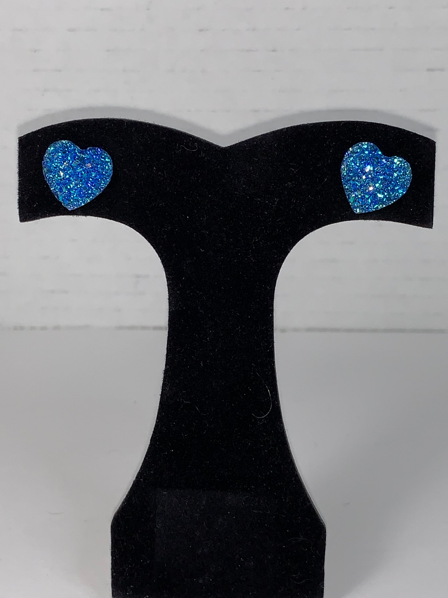Glitter Heart Post Earrings