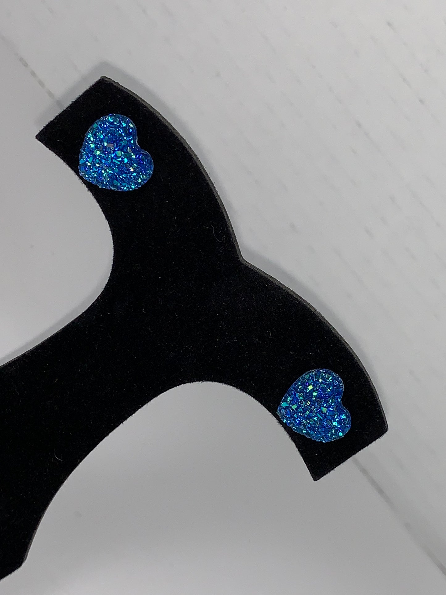 Glitter Heart Post Earrings
