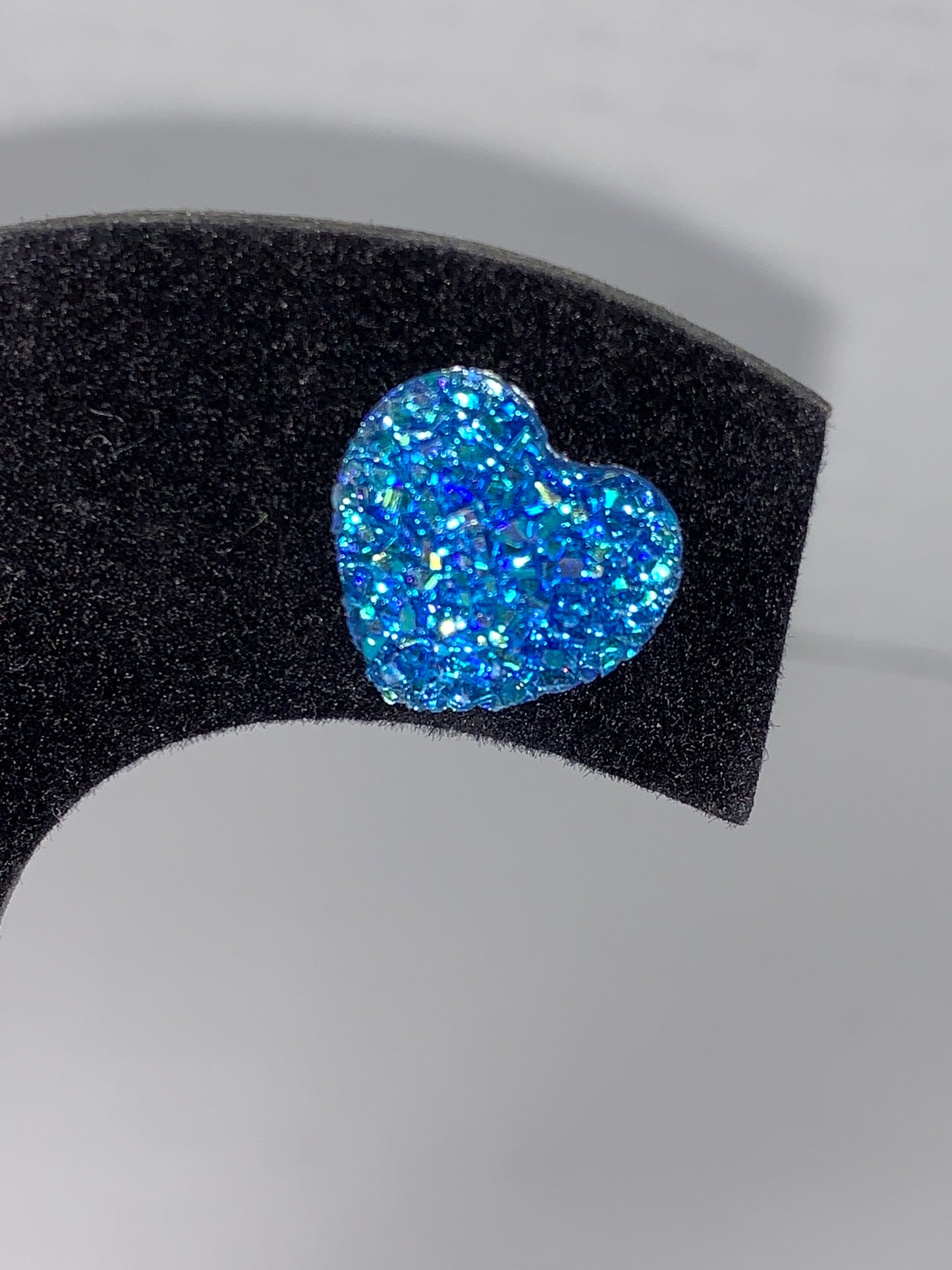 Glitter Heart Post Earrings