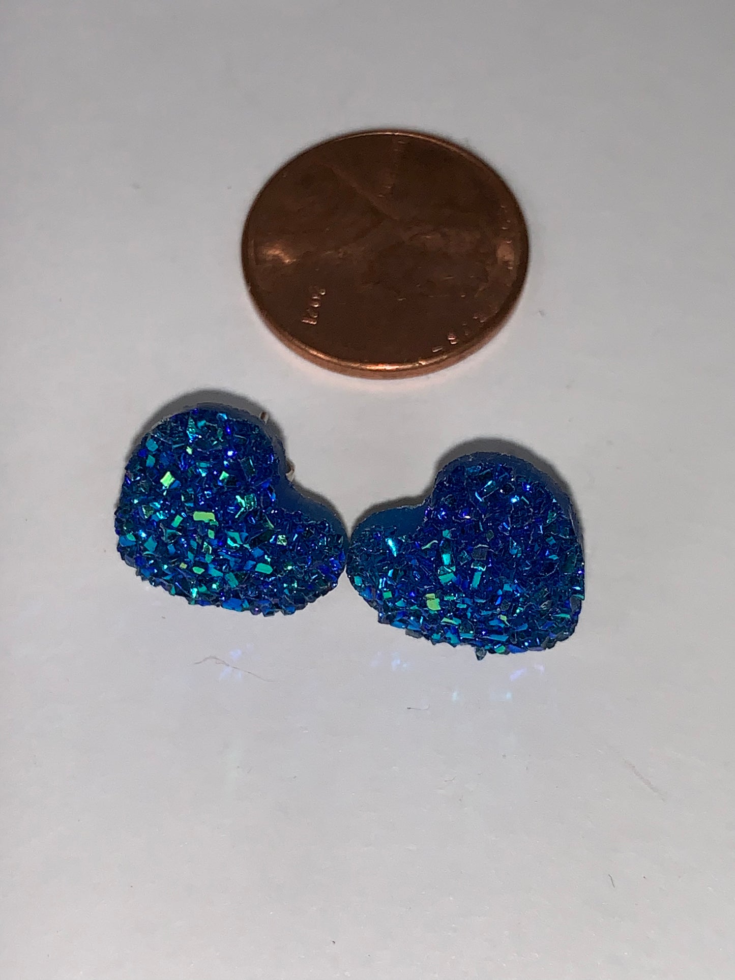 Glitter Heart Post Earrings