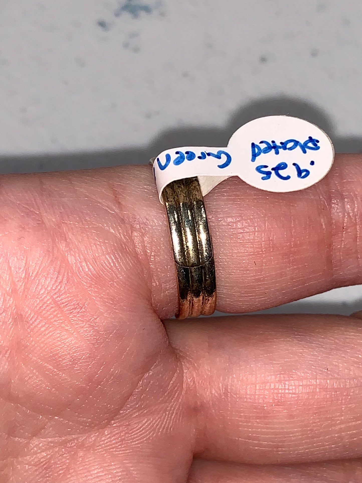 Silver Plated Green Aventurine Cab Ring, Sizeable